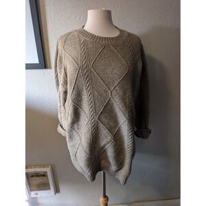 Cottagecore heavy knit oversized sweater womens sz M